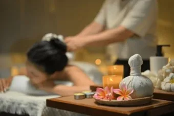 Guest enjoying a relaxing spa massage